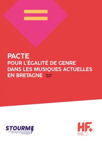 Couverture du pacte pour l'égalité de genre dans les musiques actuelles en Bretagne, mise à jour 2024