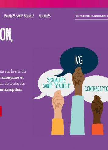 Page d'accueil du site ivg-contraception-sexualites.org du Planning Familial